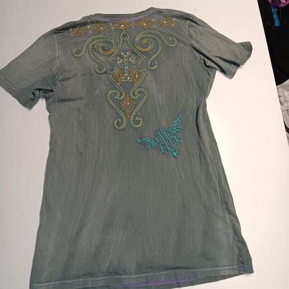 ROAR T-shirt with embroidery and rhinestone sequins - Picture 2 of 5